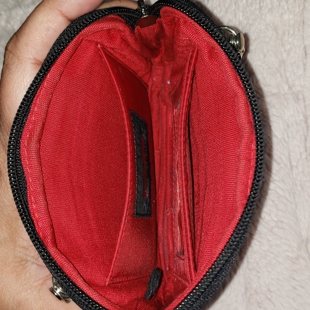 HOBO BRAND- Black Leather Small Crossbody with Chain Strap - Picture 5 of 7